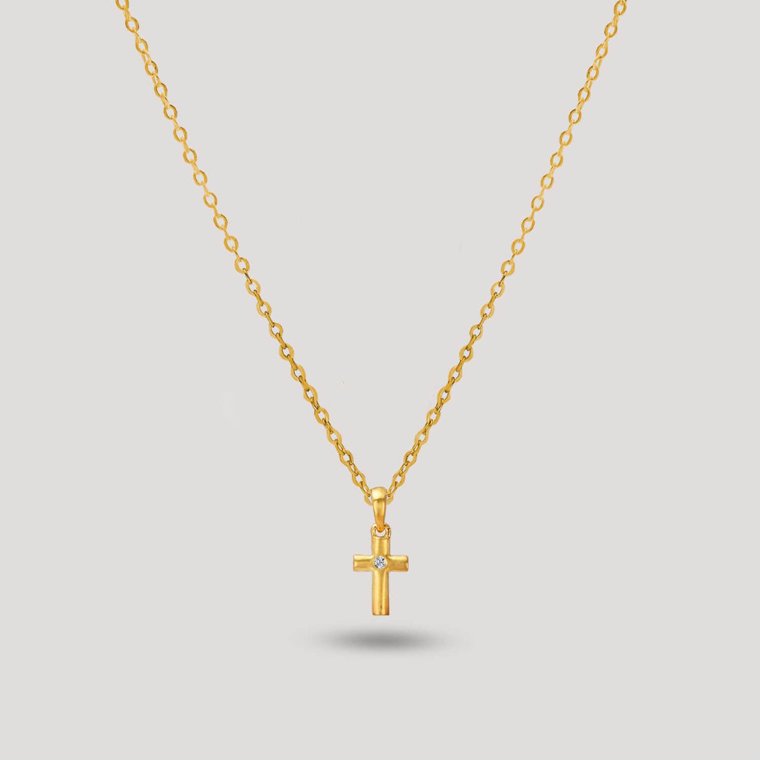 Delicate Cross with a Natural Diamond - Soul Nomads