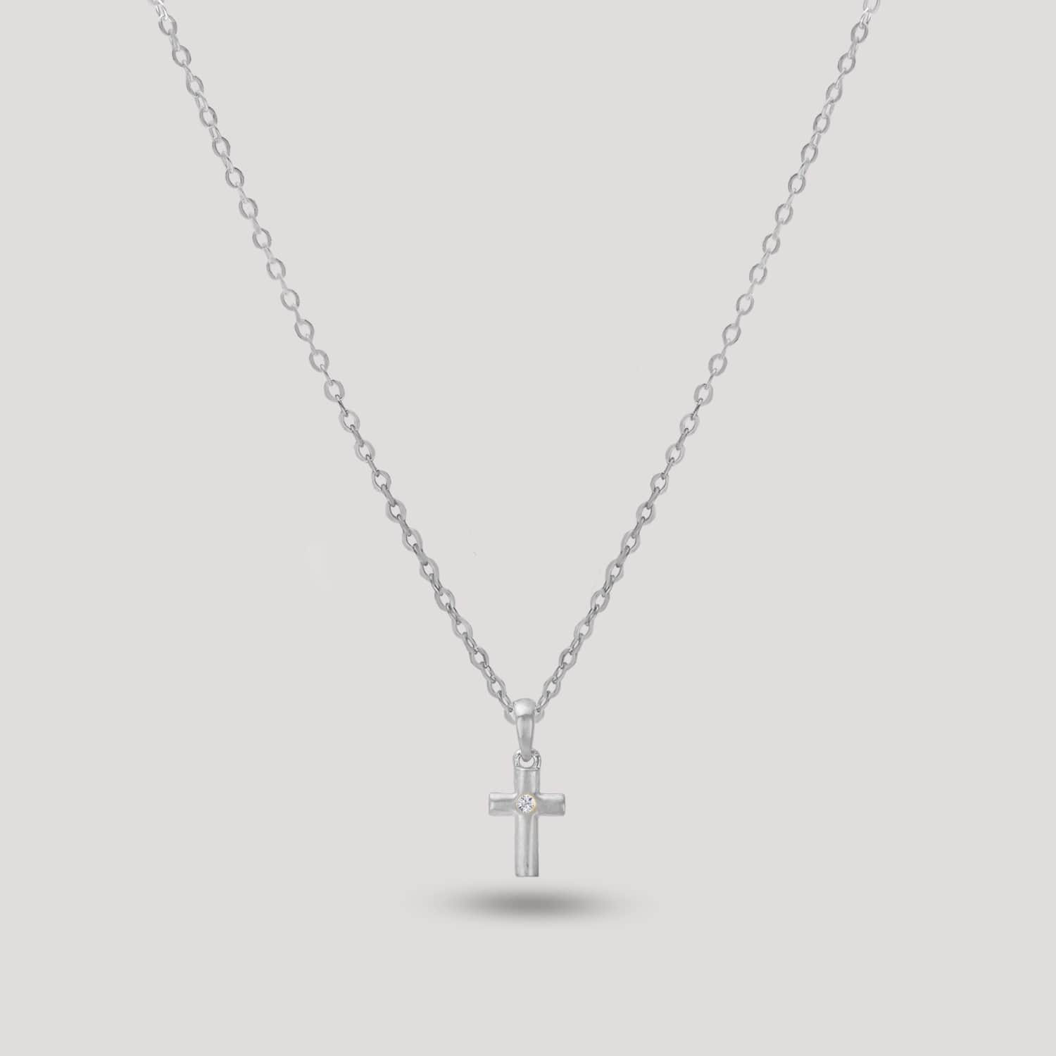 Delicate Cross with a Natural Diamond - Soul Nomads