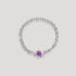 Minimalist Chain Silver Ring and a Purple Sapphire - Soul Nomads